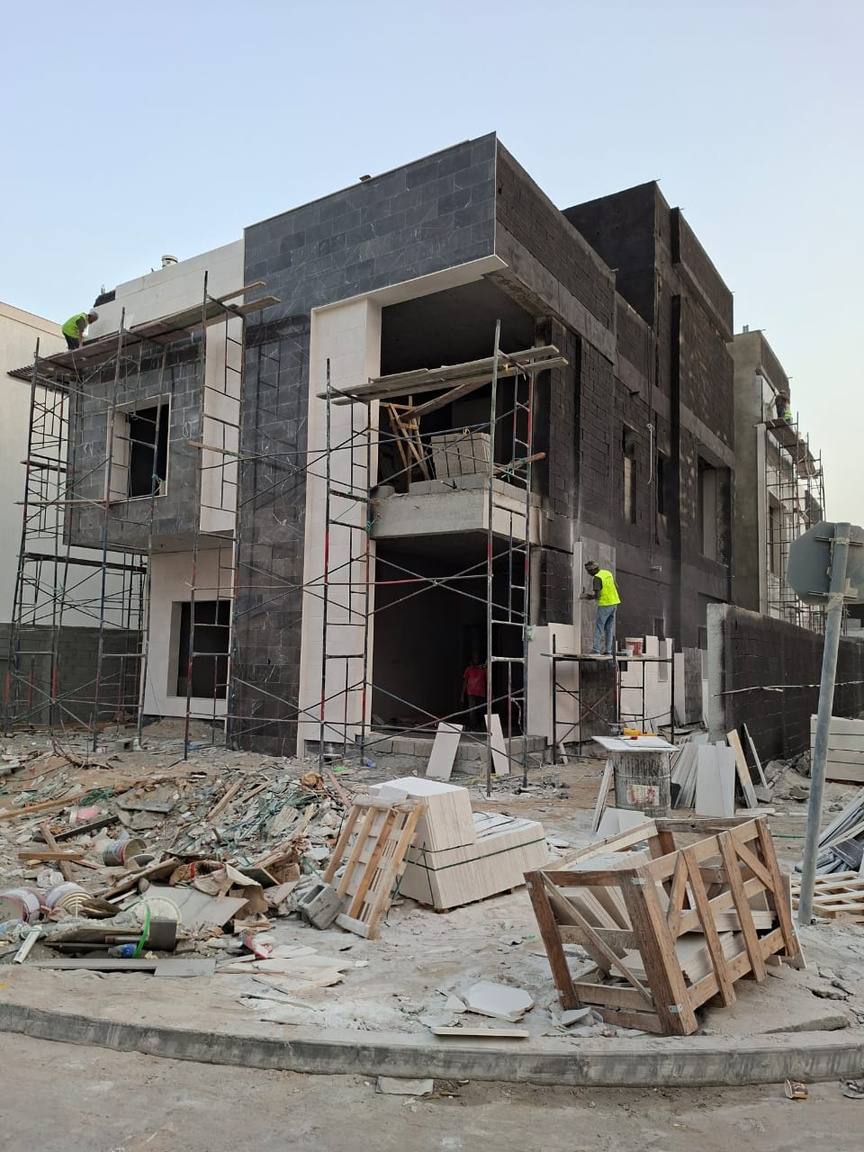 Villa exterior stone cladding and building finishing