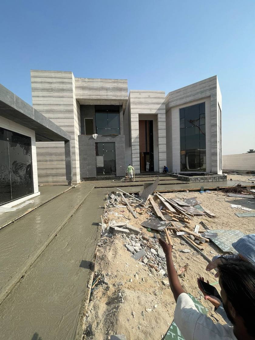 Modern villa building renovation
